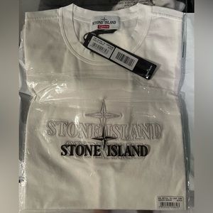 Stone Island Embroidered Logo S/S Top